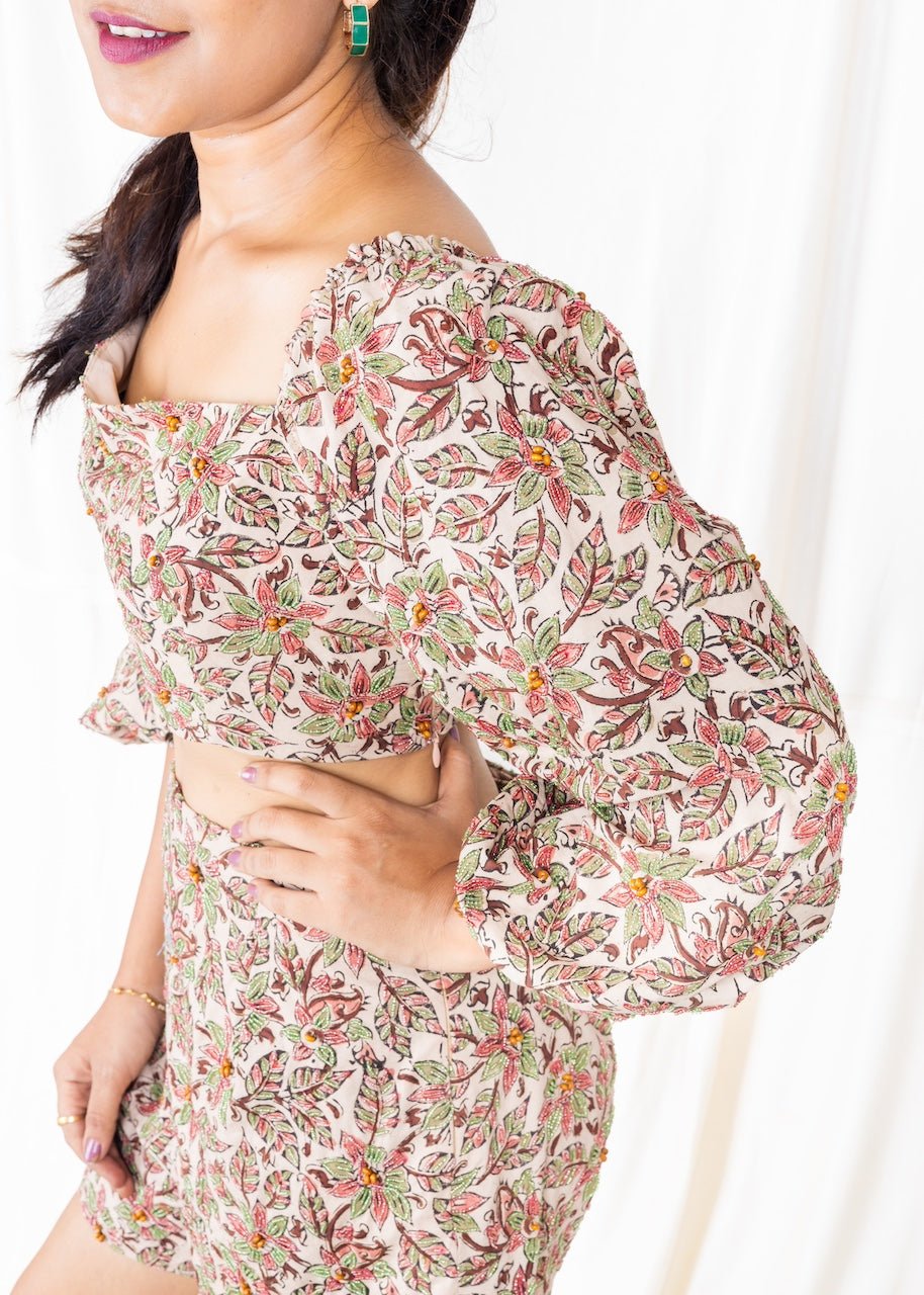 Lotus Kalamkari Crop - CHYATEE
