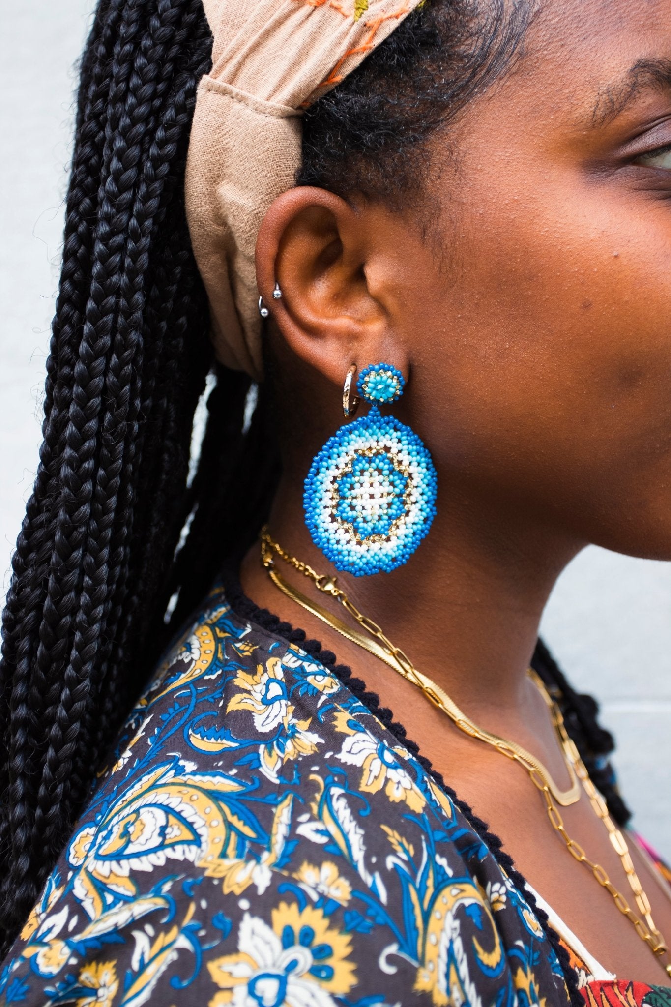 Beaded Ocean Earrings - CHYATEE