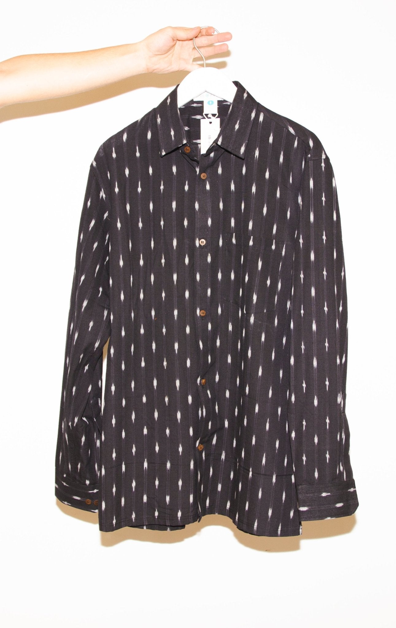 Black Ikat Button Down - CHYATEE