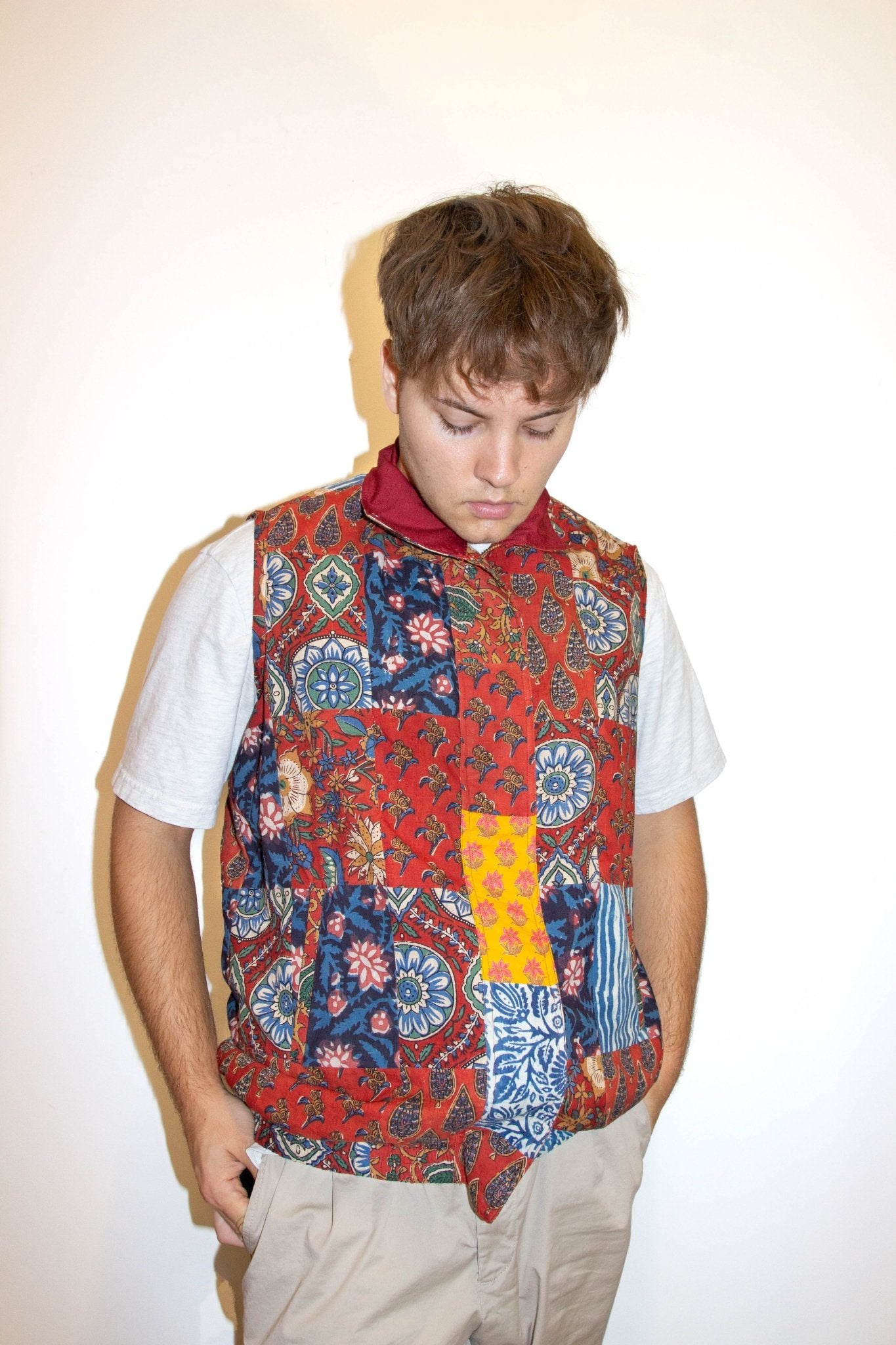 Block Printed Quilted Vest - CHYATEE