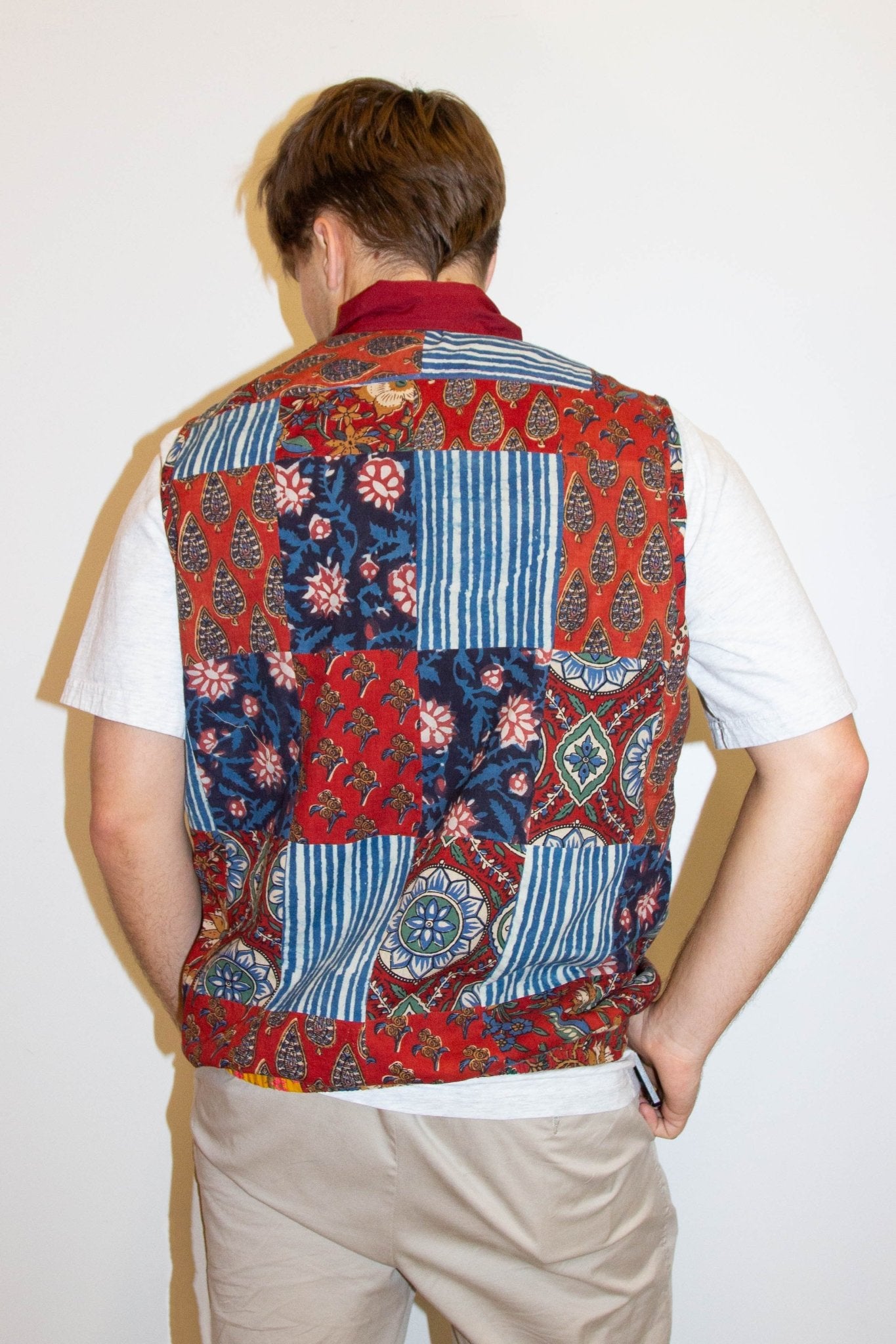 Block Printed Quilted Vest - CHYATEE