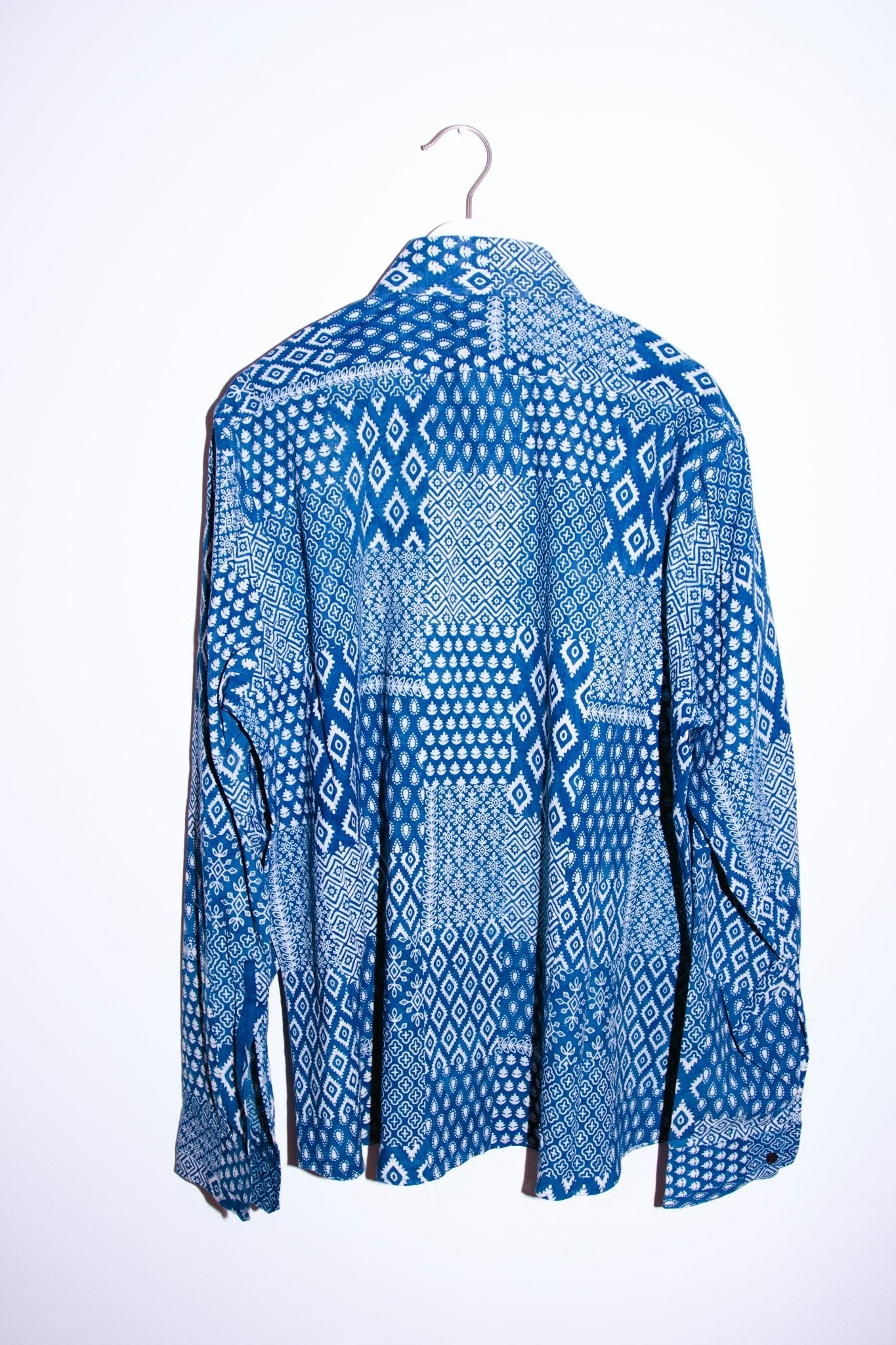 Blocked Indigo Button Down - CHYATEE