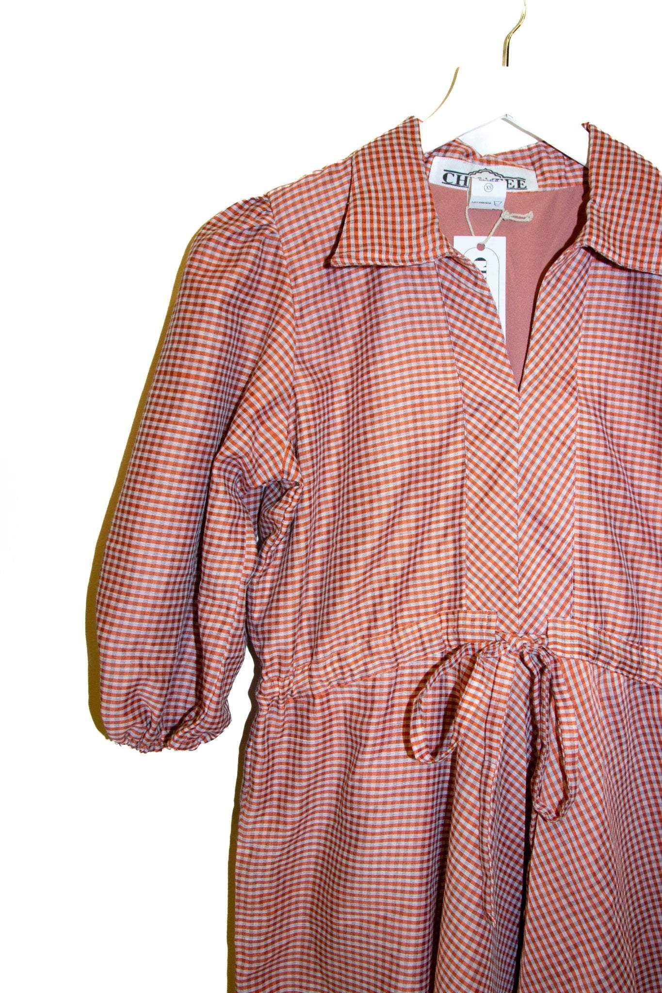 Burnt Gingham Frock - CHYATEE