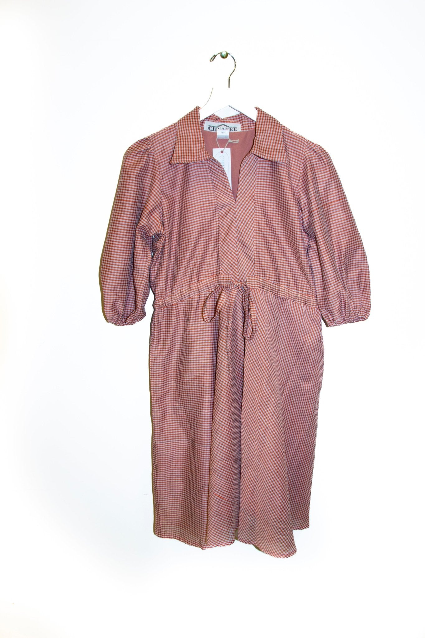 Burnt Gingham Frock - CHYATEE
