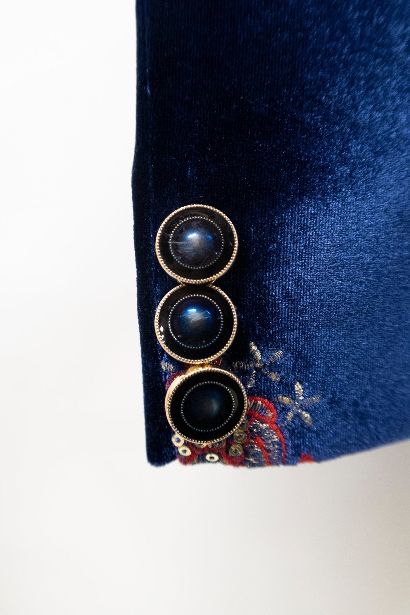 CHYATEE BESPOKE | Cocktail Jacket: Sapphire Velour - CHYATEE