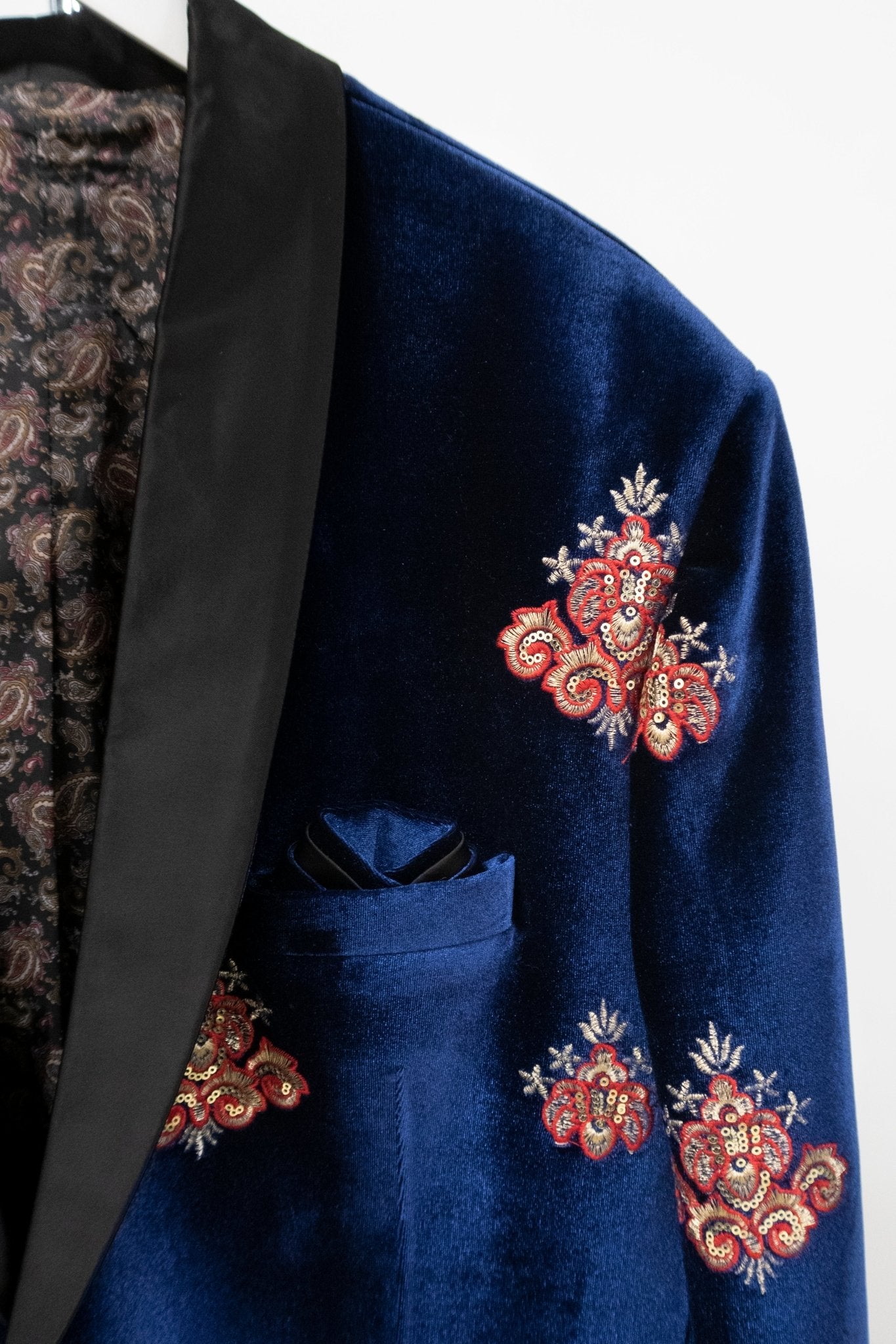 CHYATEE BESPOKE | Cocktail Jacket: Sapphire Velour - CHYATEE