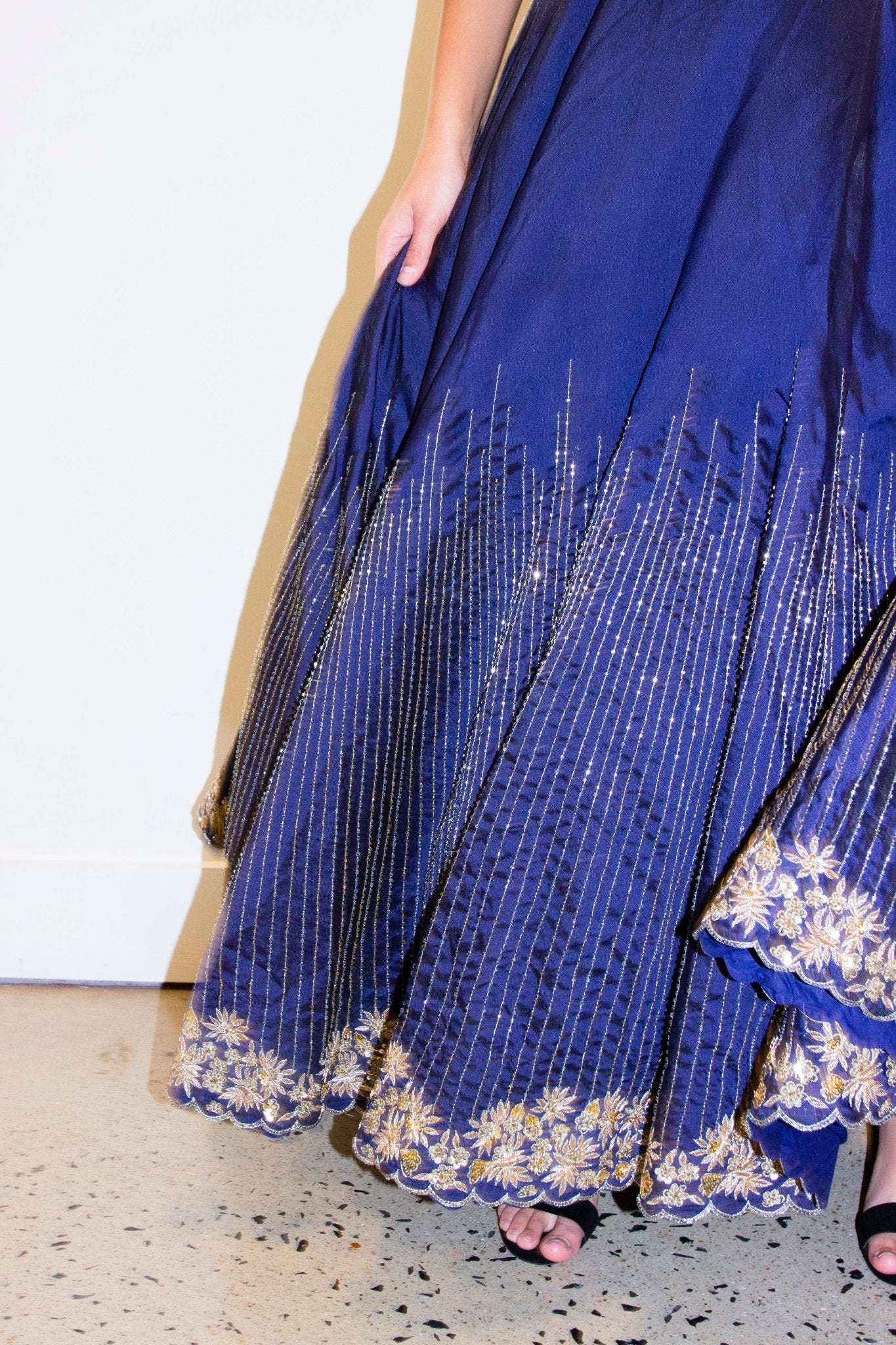 CHYATEE BESPOKE | Midnight Sparkle Lengha - CHYATEE
