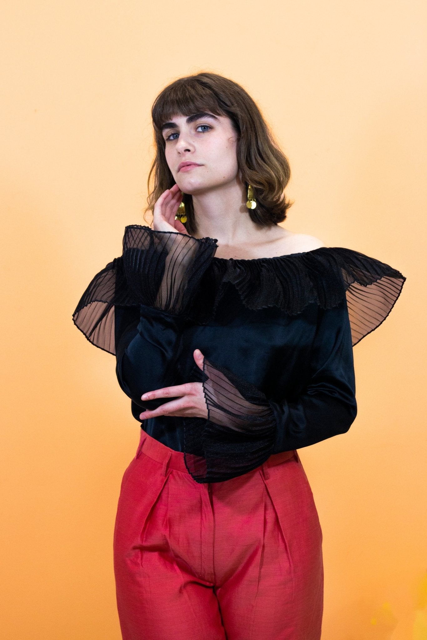 CHYATEE BESPOKE | Noir Ruffle Top - CHYATEE