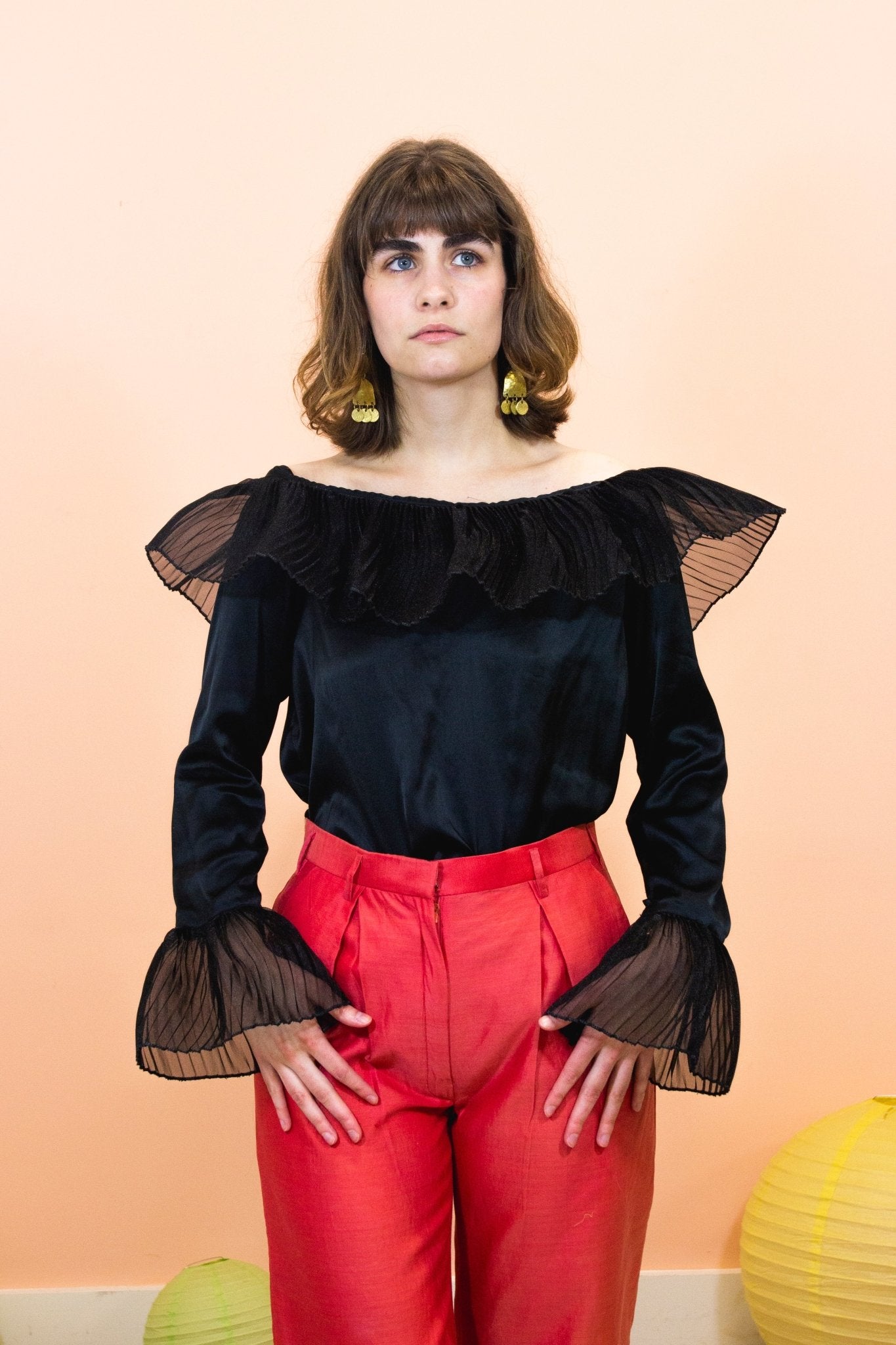 CHYATEE BESPOKE | Noir Ruffle Top - CHYATEE