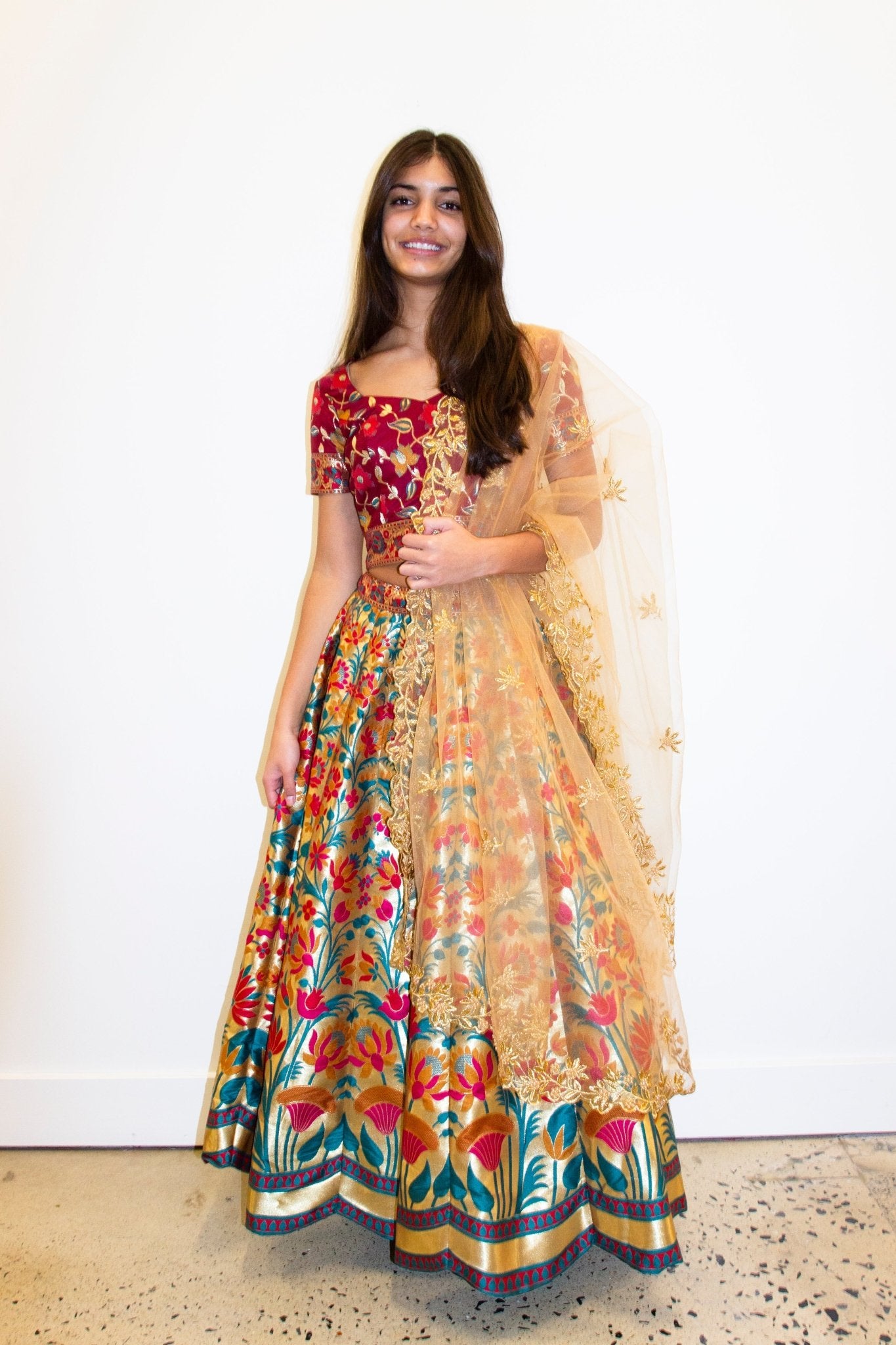 CHYATEE BESPOKE | Silk Lotus Lengha - CHYATEE