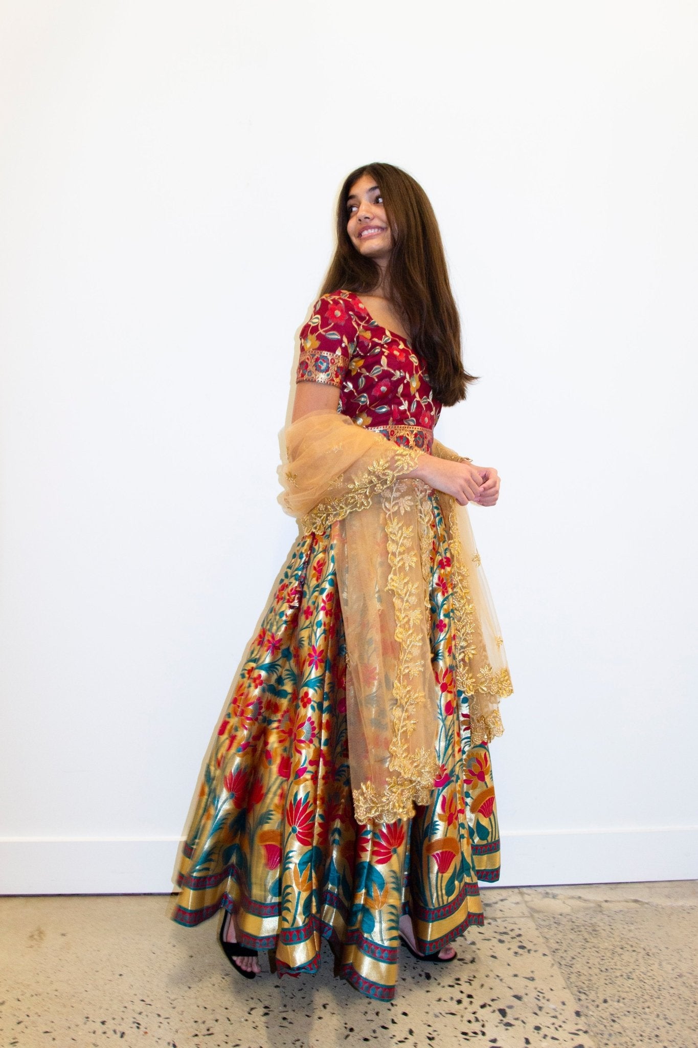 CHYATEE BESPOKE | Silk Lotus Lengha - CHYATEE
