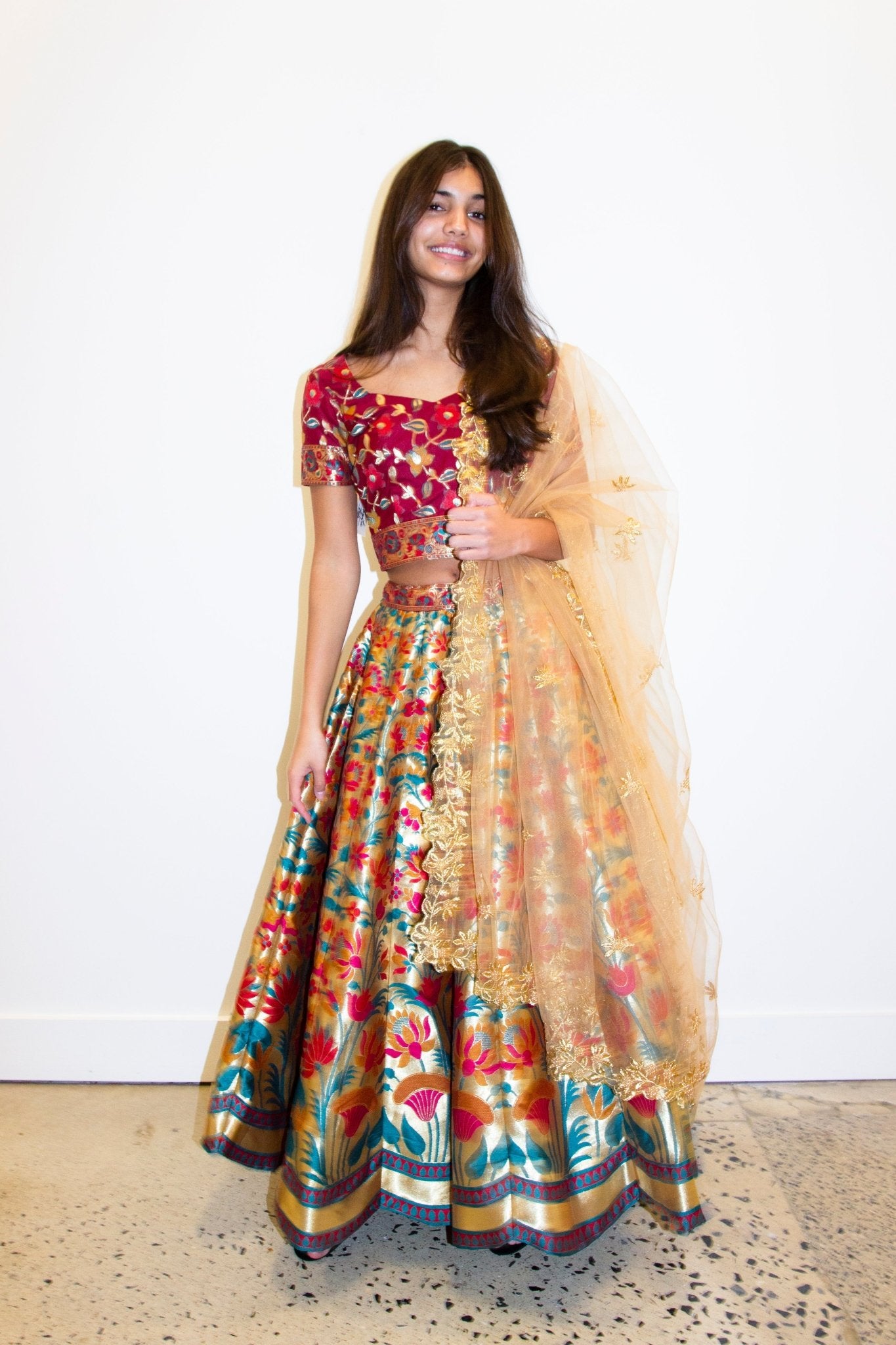 CHYATEE BESPOKE | Silk Lotus Lengha - CHYATEE