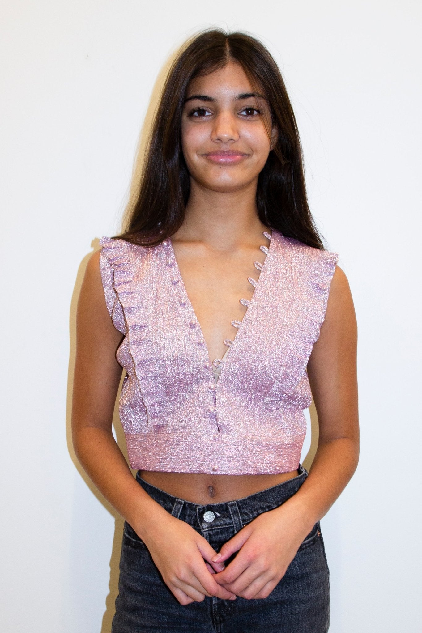 Cranberry Shimmer Croptop - CHYATEE