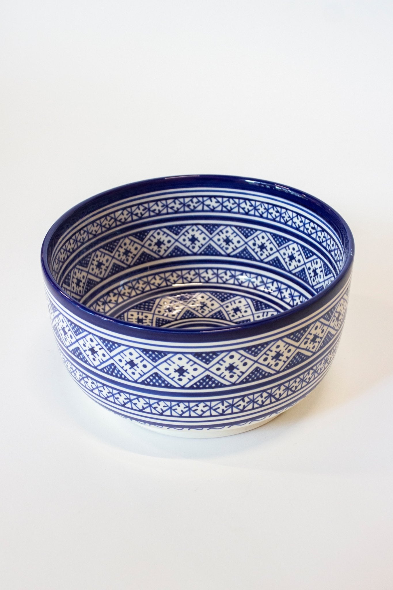 Handpainted Indigo Fruit Bowl - CHYATEE