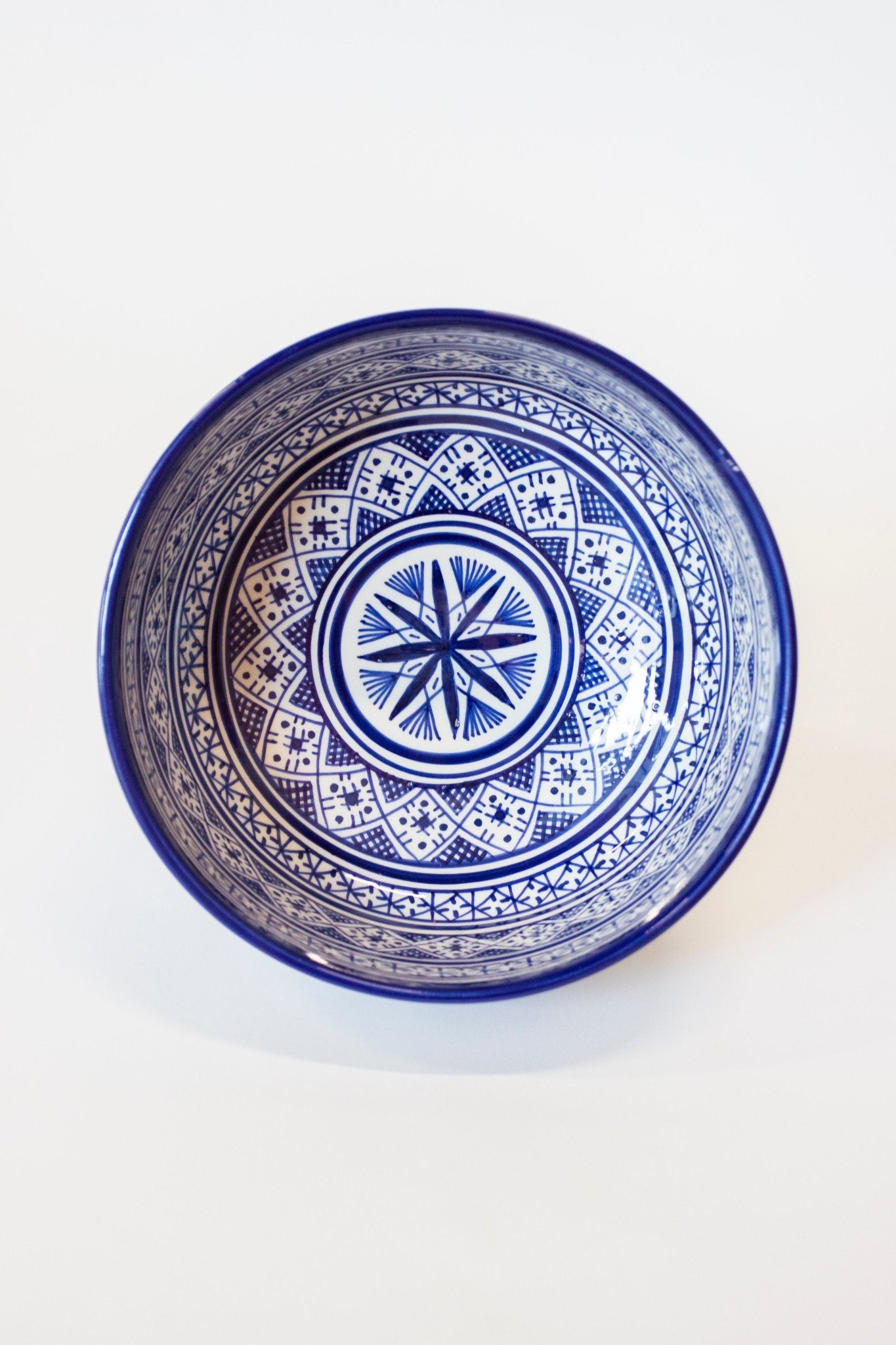 Handpainted Indigo Fruit Bowl - CHYATEE