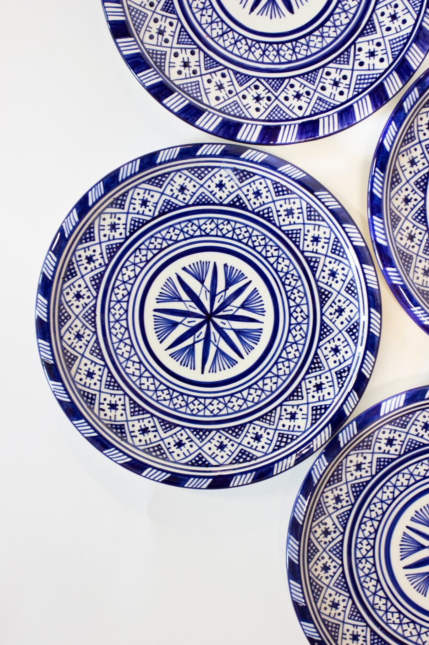 Handpainted Indigo Plates - CHYATEE