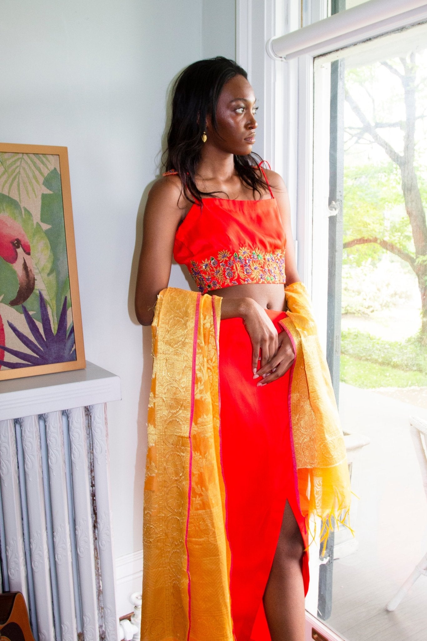 Saffron Fields Aari Top - CHYATEE