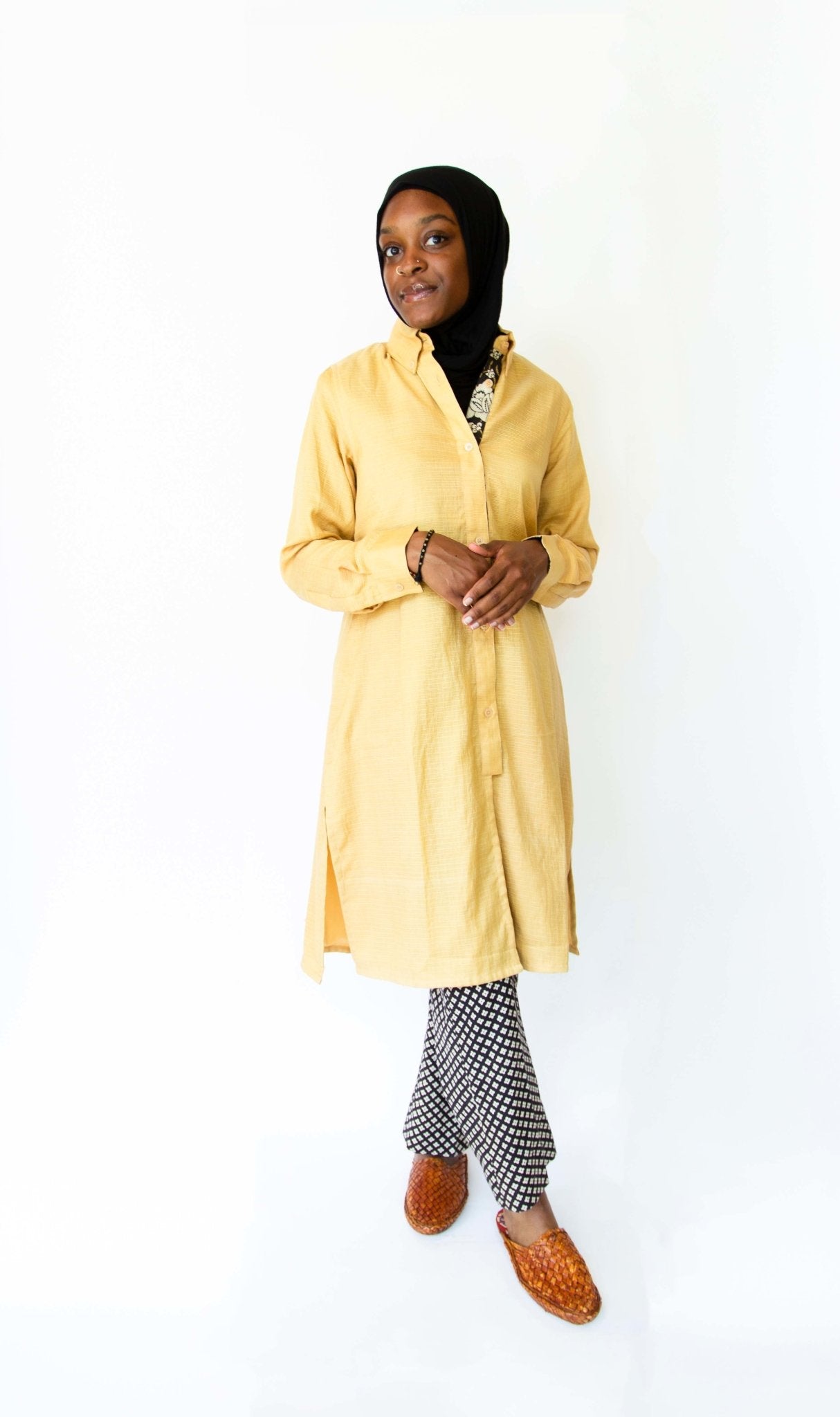 Wheat Shirt Dress - CHYATEE