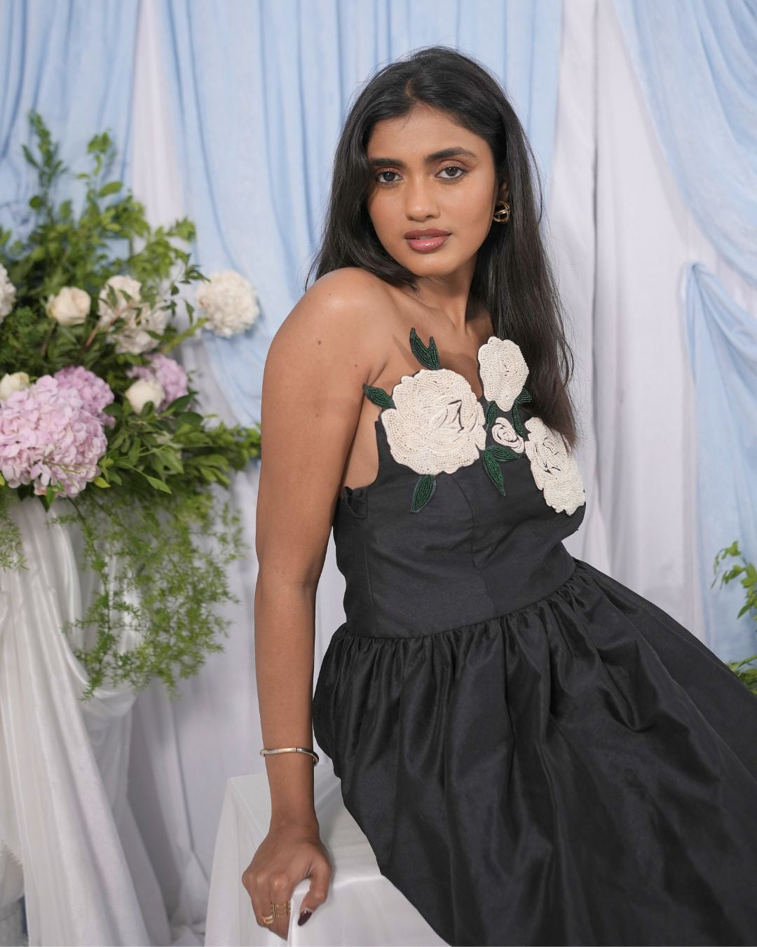 The Elara Floral Corset Dress