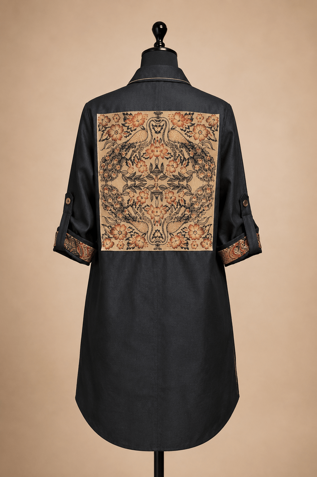 BLACK K SHIRT DRESS - CHYATEE