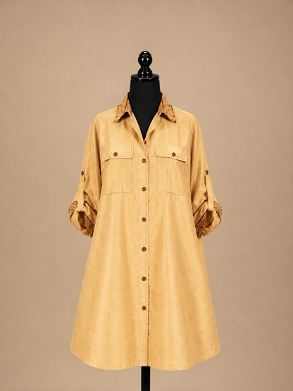 IVORY K SHIRT DRESS - CHYATEE
