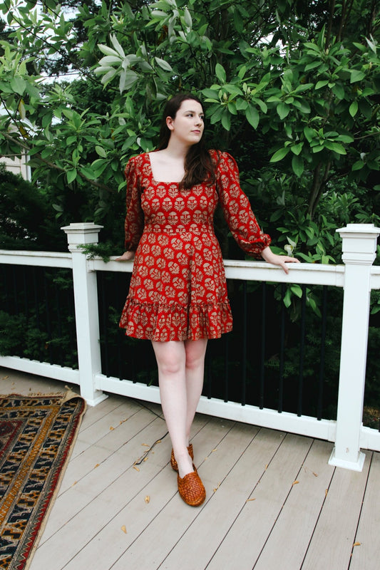 Berry Bright Floral Dress - CHYATEE