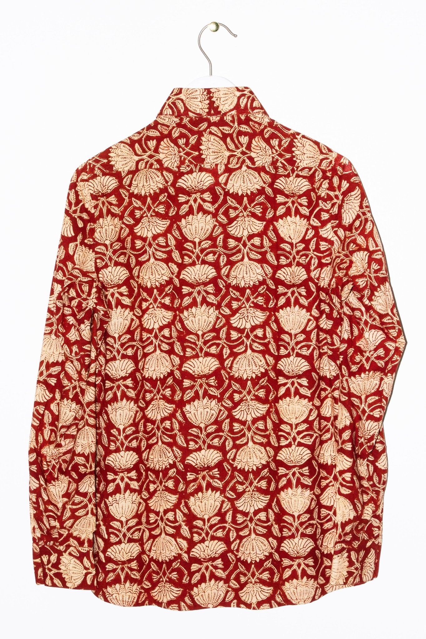 Block Print Apple Button Down - CHYATEE