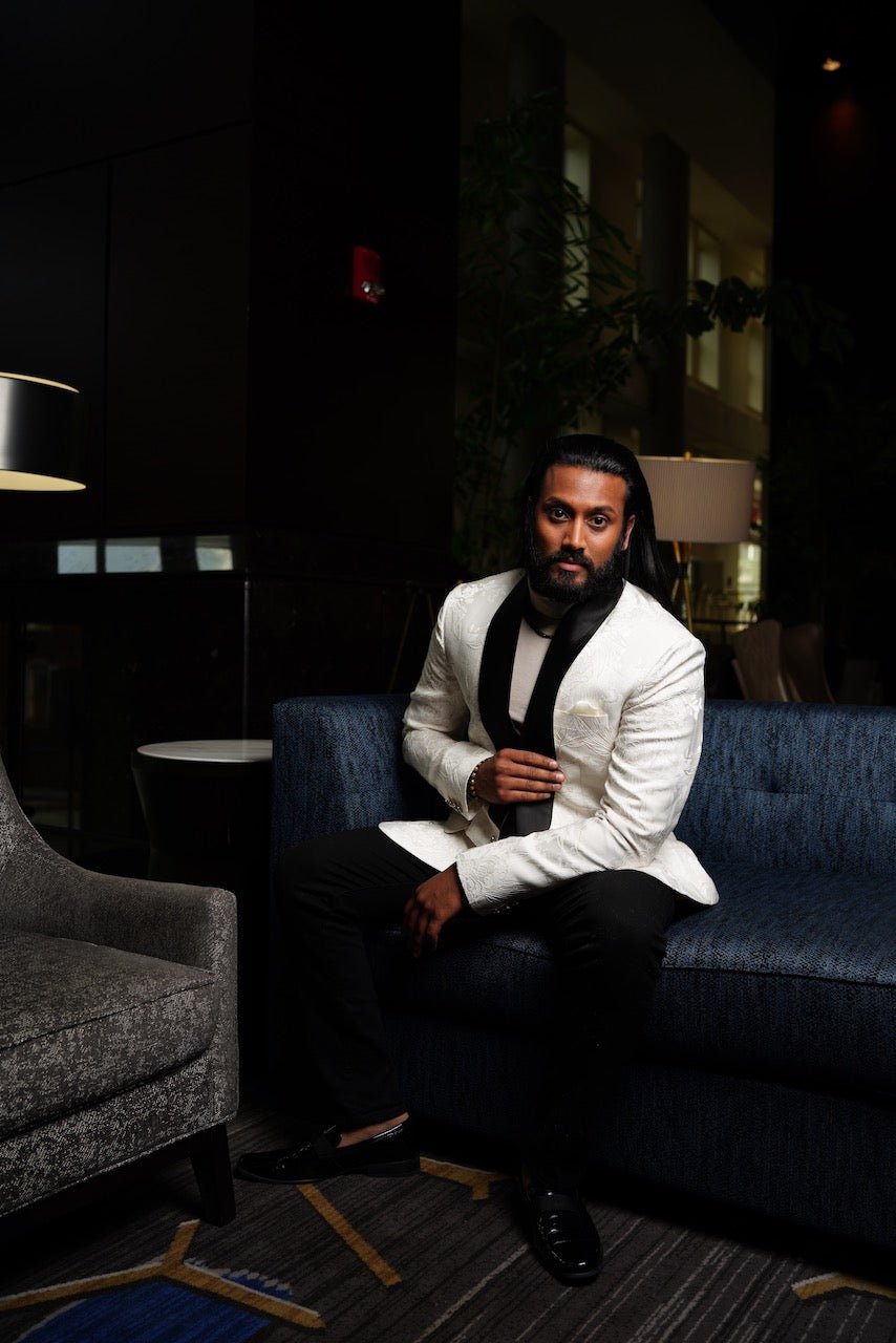 CHYATEE BESPOKE | Cocktail Jacket: Ivory Rose - CHYATEE
