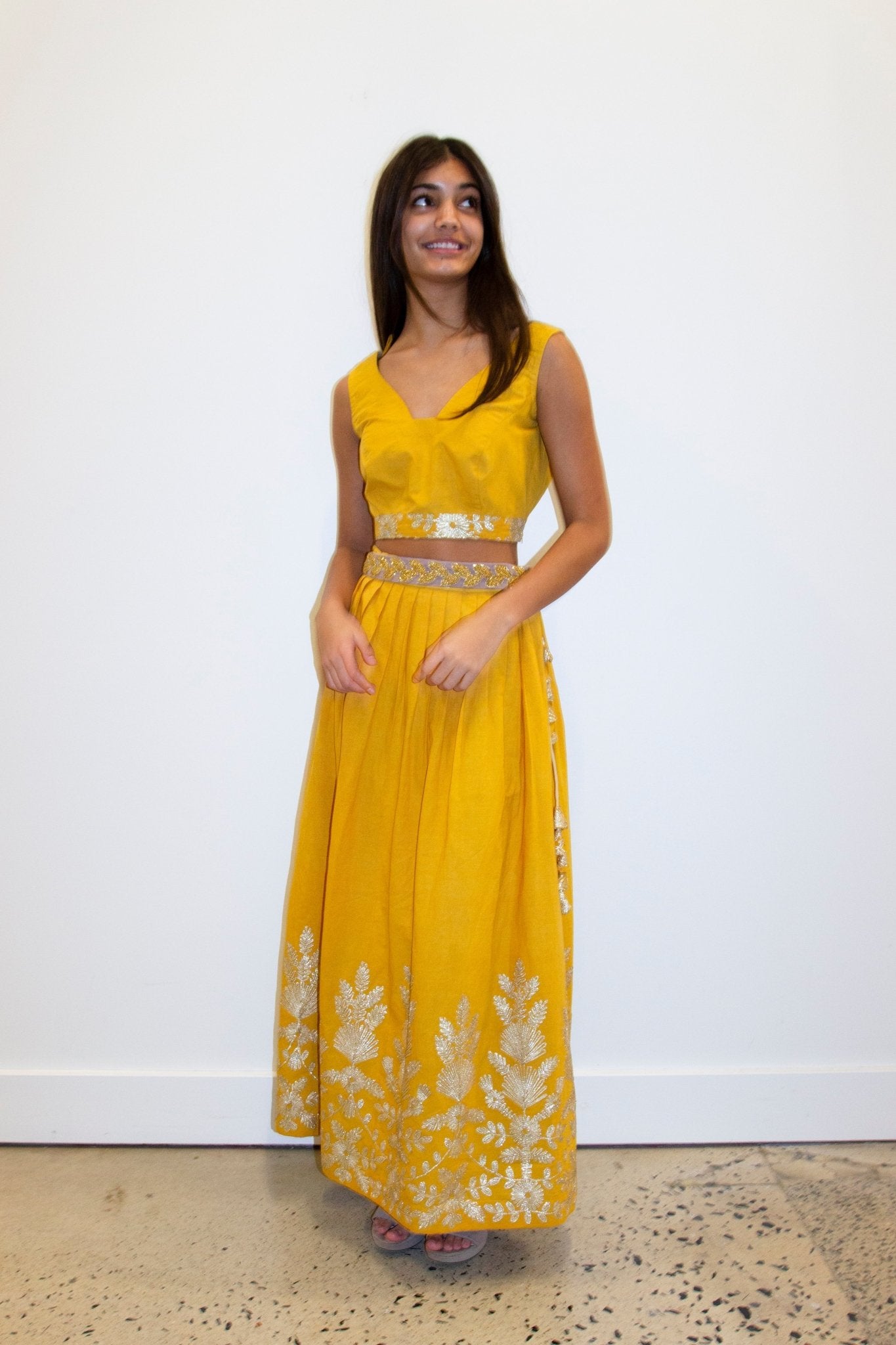 CHYATEE BESPOKE | Golden Yellow Potli Lengha - CHYATEE