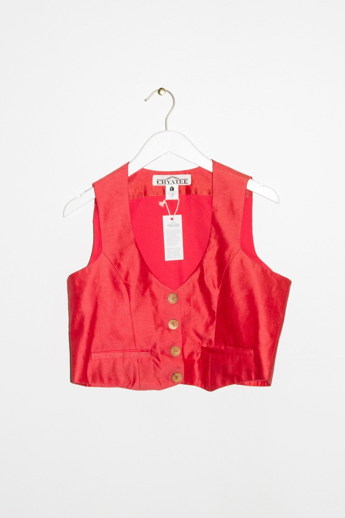 Coral Chanderi Vest - CHYATEE