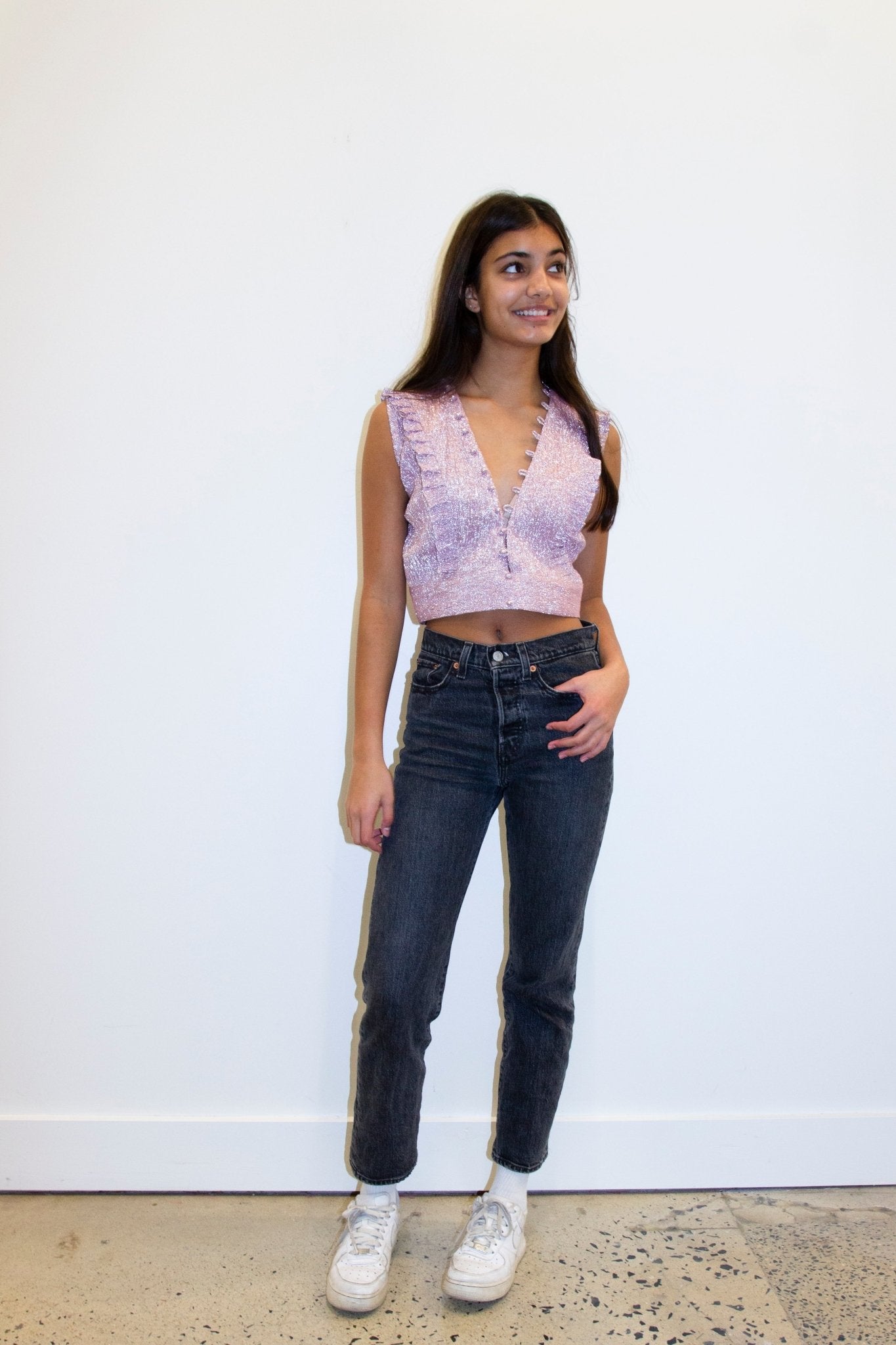 Cranberry Shimmer Croptop - CHYATEE