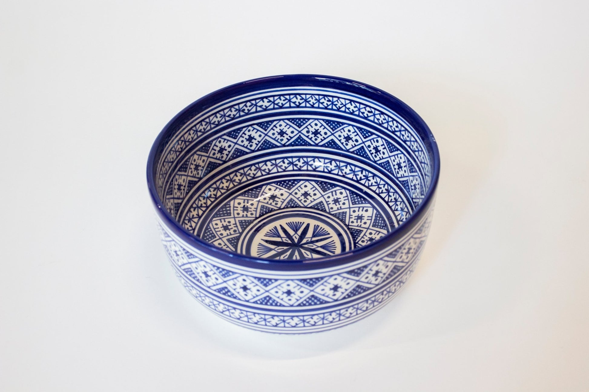 Handpainted Indigo Fruit Bowl - CHYATEE