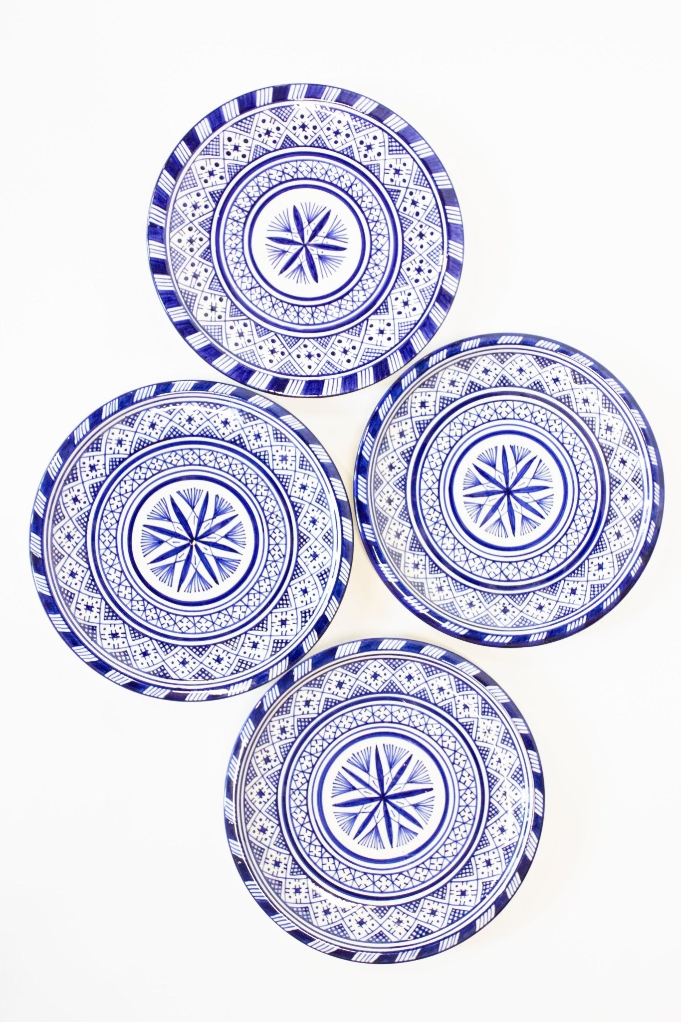 Handpainted Indigo Plates - CHYATEE