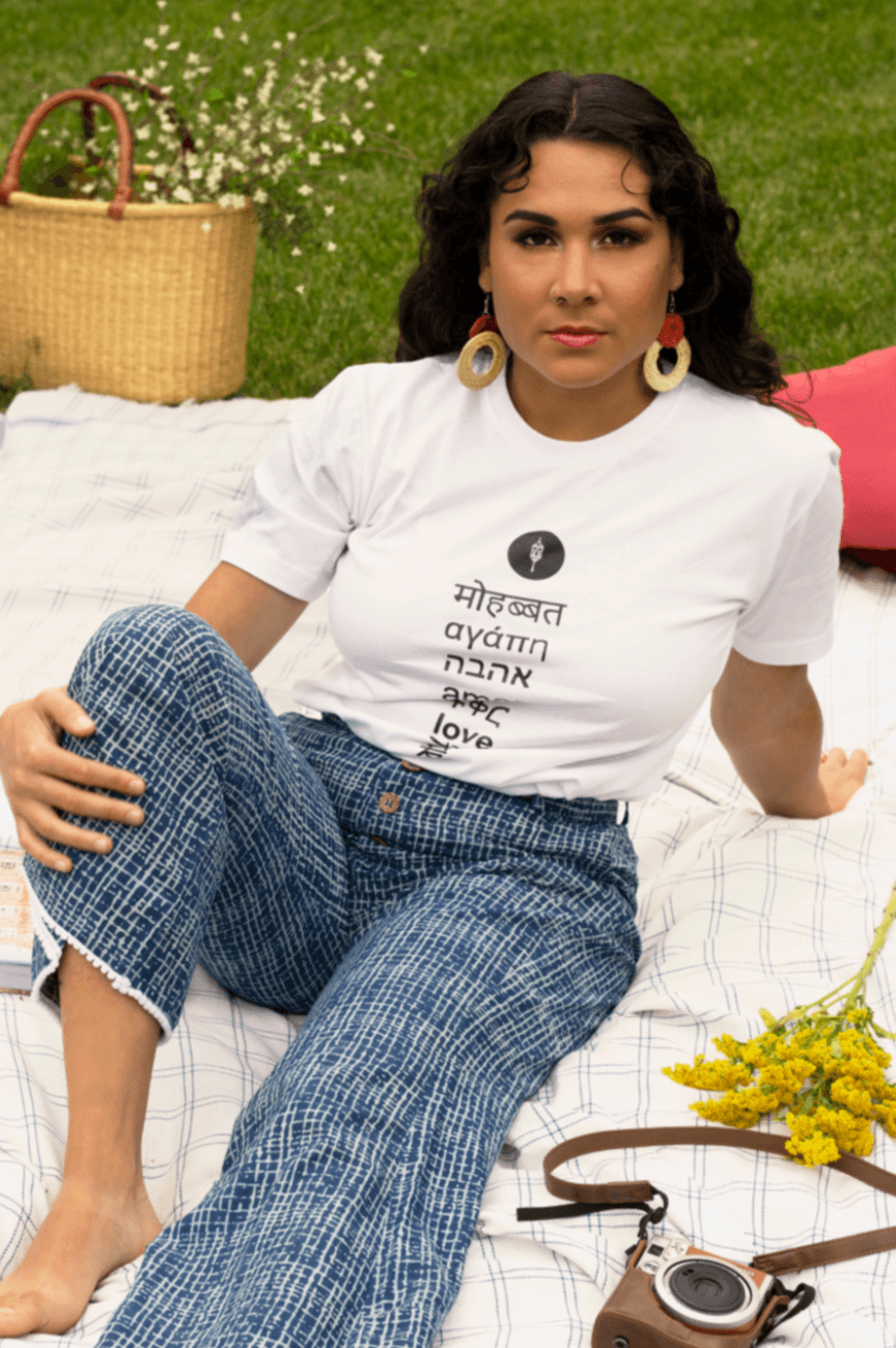 Indigo Flare-Check Pant - CHYATEE