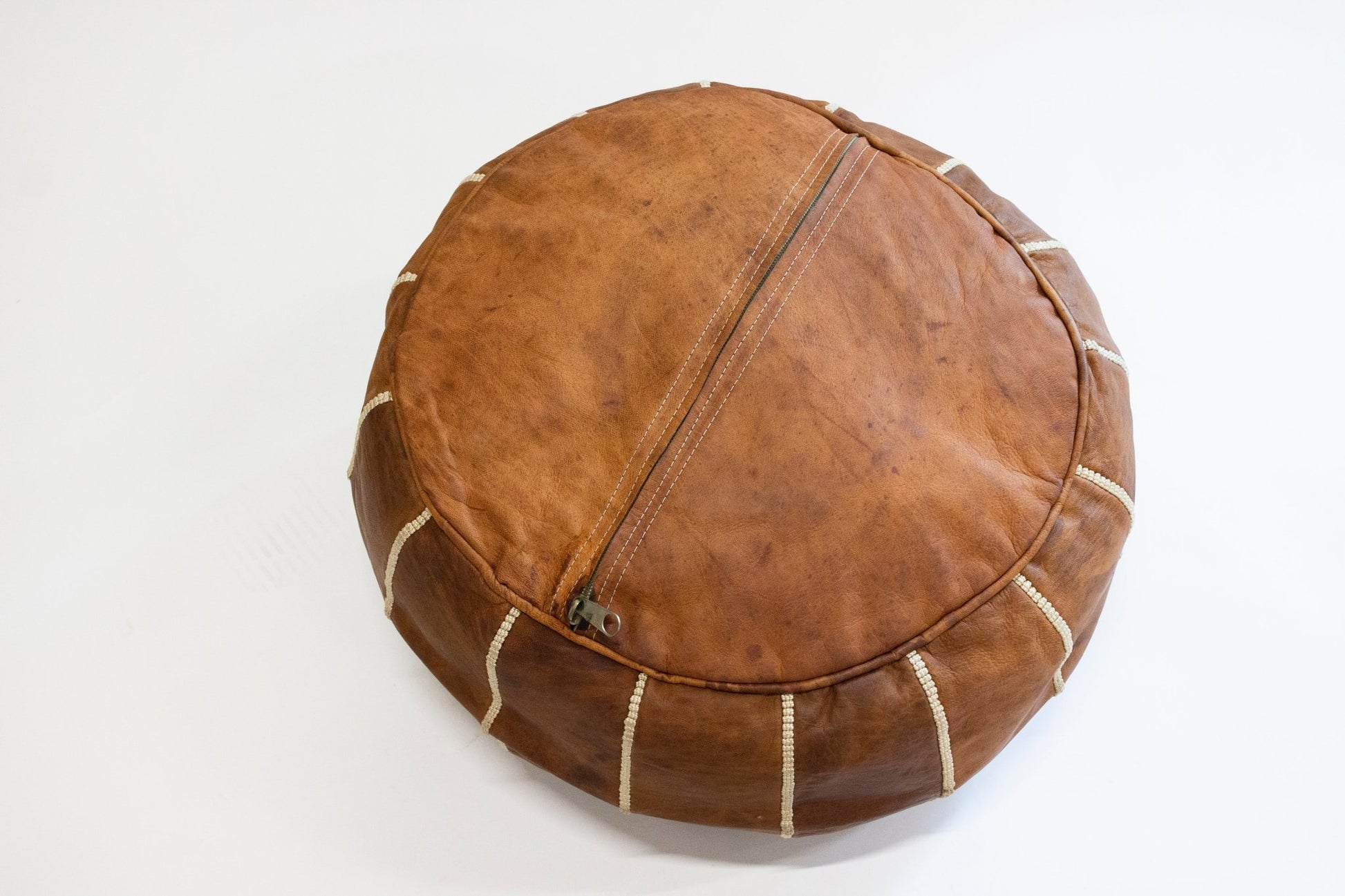 Moroccan Leather Pouf - CHYATEE
