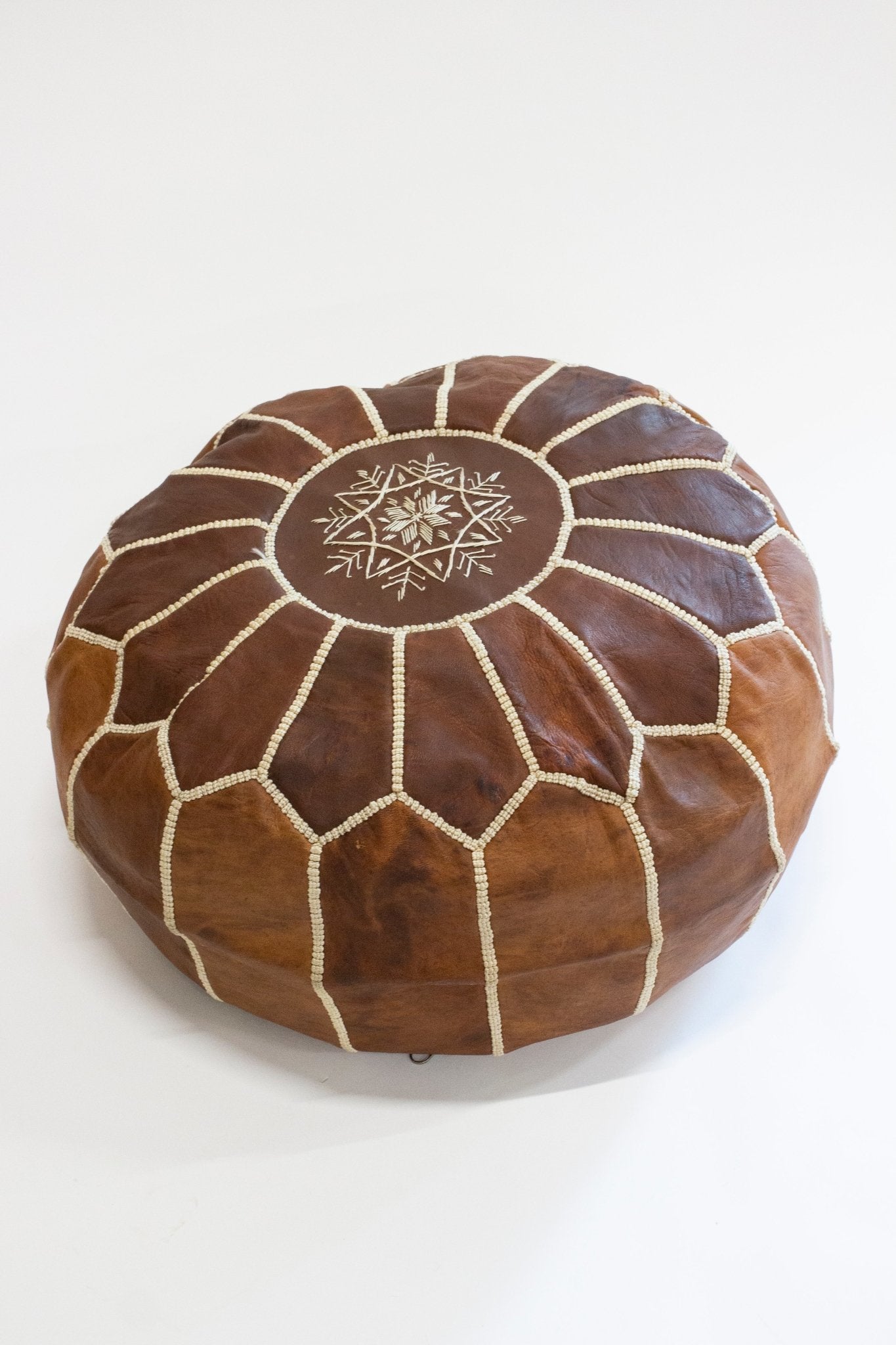 Moroccan Leather Pouf - CHYATEE