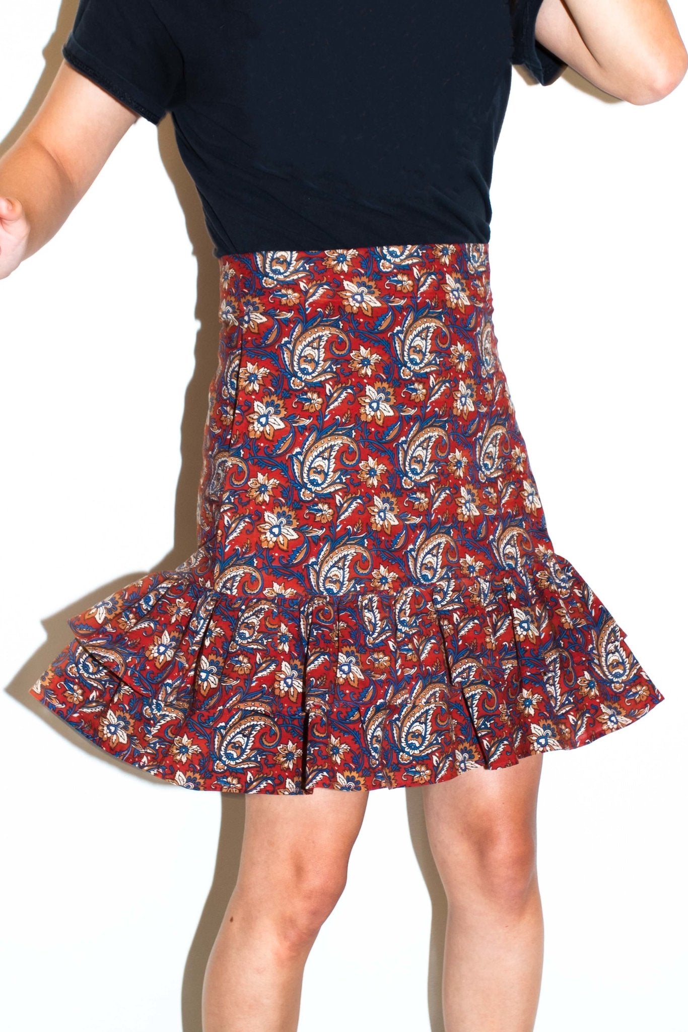 Paisley Ruffle Skirt - CHYATEE