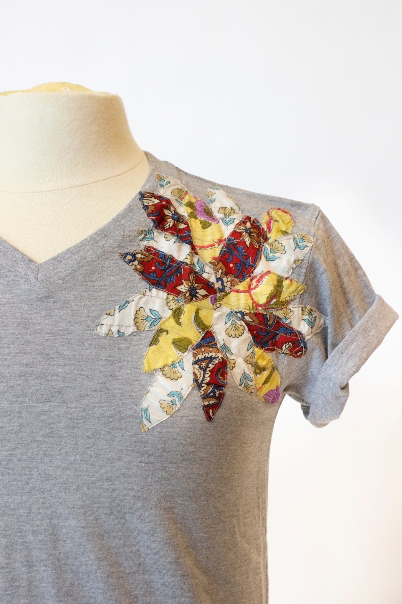 Quilted Floral Eco-T-shirt - CHYATEE