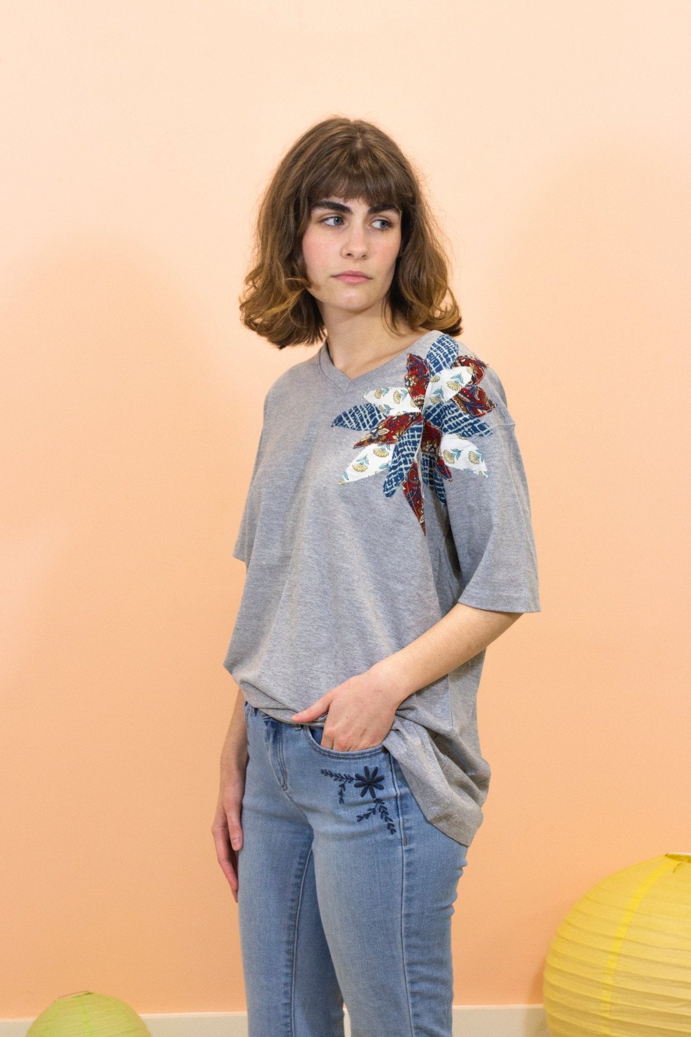 Quilted Floral Eco-T-shirt - CHYATEE